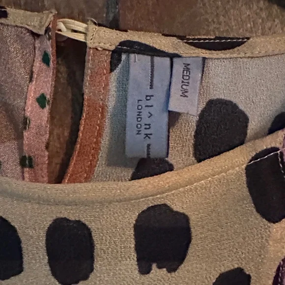 Anthropologie Patchwork Long-Sleeve Women's Top in Warm Multicolor - Picture 3 of 5